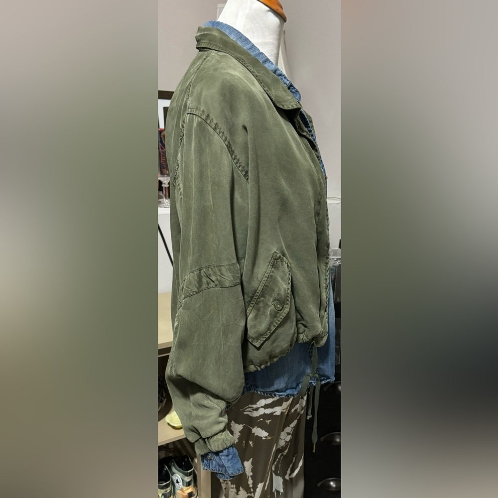 Young Fabulous & Broke NWOT "Clara" Lightweight Utility Bomber Jacket. Size S - Picture 5 of 11